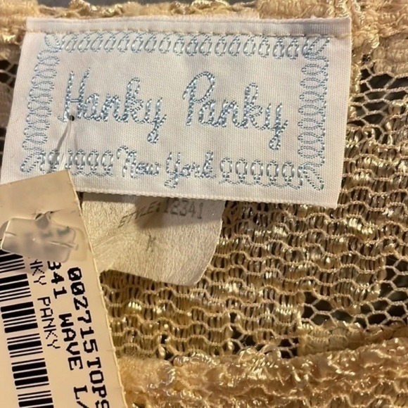 Vintage Hanky Panky of New‎ York Cream Colored Lace Top with Tags Size Medium - Picture 6 of 11